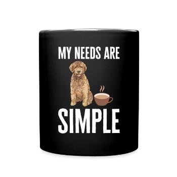 Goldendoodle Doodle Hund - Tasse einfarbig - Schwarz - Vorne