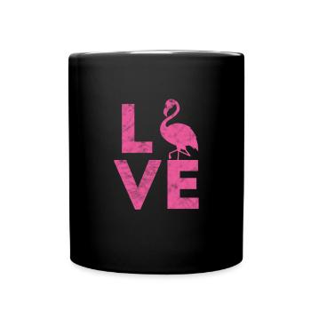 Flamant - Mug uni - noir - Devant