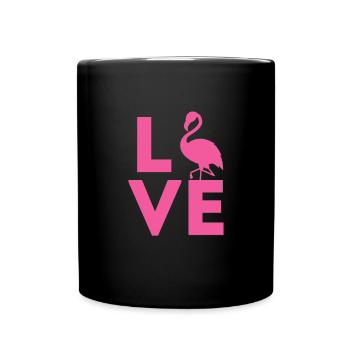 Flamingo Pink Bird Zoo Summer Holiday Gift - Full Colour Mug - black - Front