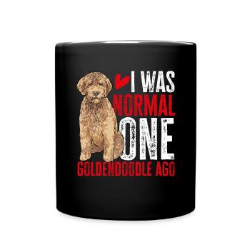 Goldendoodle Doodle Hund - Tasse einfarbig - Schwarz - Vorne