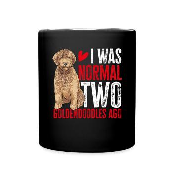 Goldendoodle Doodle Hund - Tasse einfarbig - Schwarz - Vorne