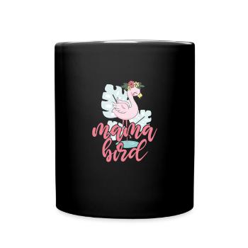 Flamingo Mother Pink Bird Mother's Day Gift - Full Colour Mug - black - Front