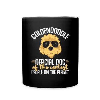 Goldendoodle Doodle Hund - Tasse einfarbig - Schwarz - Vorne