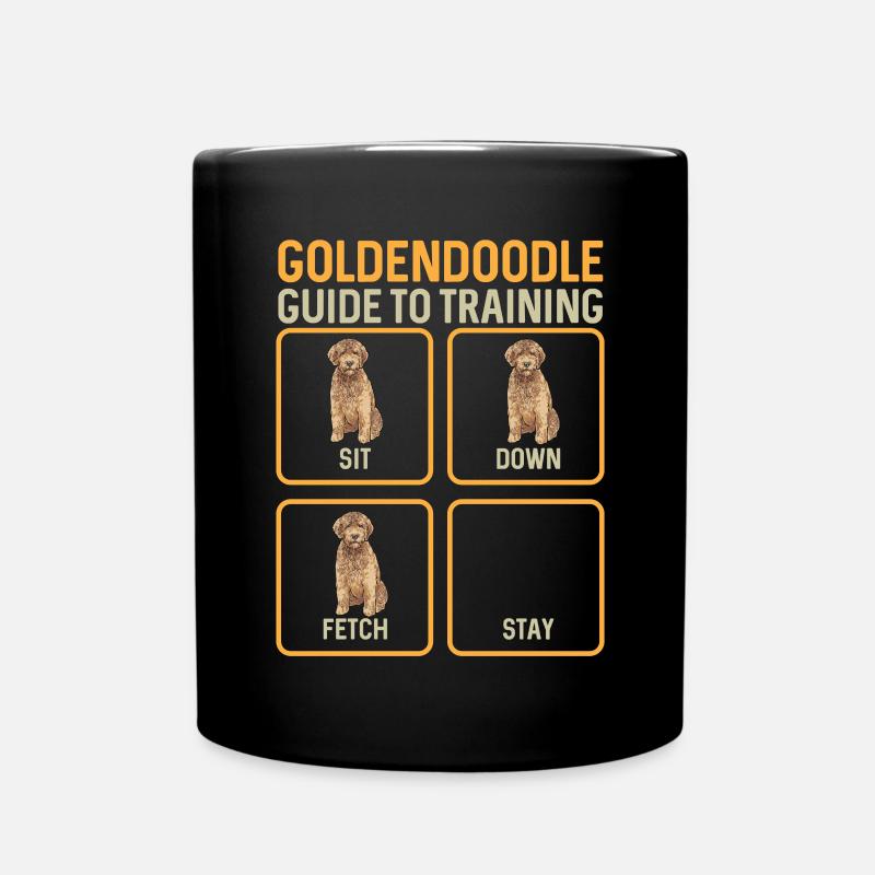 Goldendoodle Doodle Hund - Tasse einfarbig - Schwarz