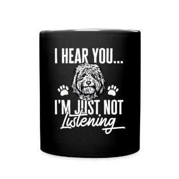 Goldendoodle Doodle Hund - Tasse einfarbig - Schwarz - Vorne