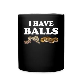 Funny Ball Python Snake - Full Colour Mug - black - Front
