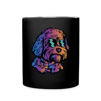 Goldendoodle Doodle Hund - Tasse einfarbig - Schwarz - Vorne