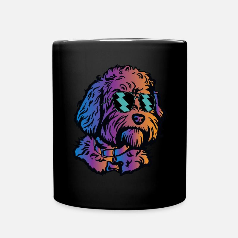 Goldendoodle Doodle Hund - Tasse einfarbig - Schwarz