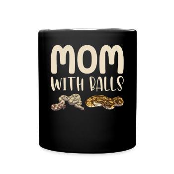 Funny Ball Python Snake - Full Colour Mug - black - Front