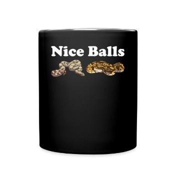 Funny Ball Python Snake - Full Colour Mug - black - Front