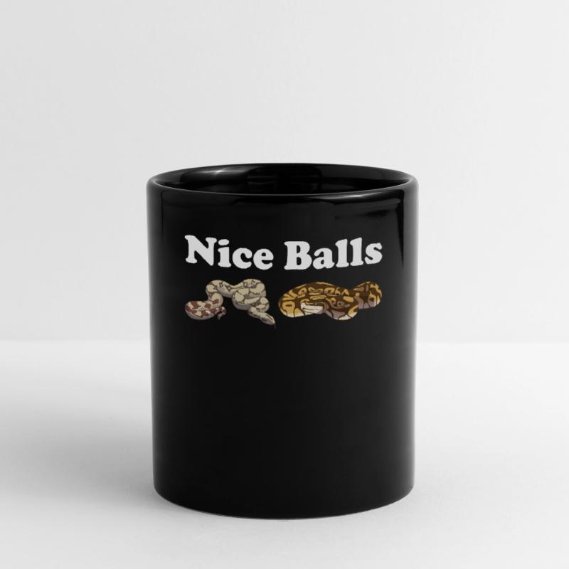 Lustige Kugelpython Schlange Tasse einfarbig