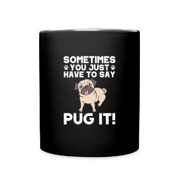 Carlin Chien Chien Ami Pet Pug Pug Pug Cadeau - Mug uni - noir - Devant