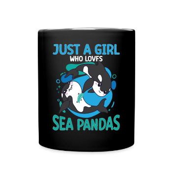 Drôle d’orque Whale Sea Panda - Mug uni - noir - Devant