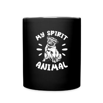 Carlin Chien Chien Ami Pet Pug Pug Pug Cadeau - Mug uni - noir - Devant
