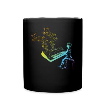 Pianiste Piano Claviériste Piano Music Piano Pl - Mug uni - noir - Devant