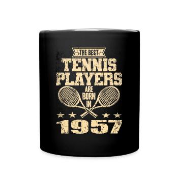 Les meilleurs joueurs de tennis sont nés en 1957 - Mug uni - noir - Devant
