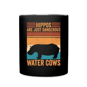 Drôle d’hippopotame Hippopotame - Mug uni - noir - Devant