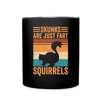 Les mouffettes drôles ne sont que des pets d’écureuil rétro - Mug uni - noir - Devant