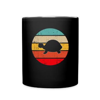 Turtle Retro - Full Colour Mug - black - Front