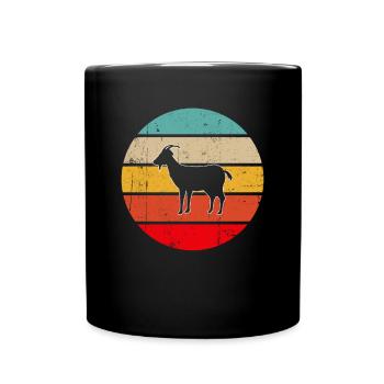 Goat Retro - Full Colour Mug - black - Front