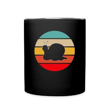 Snail Retro - Full Colour Mug - black - Front