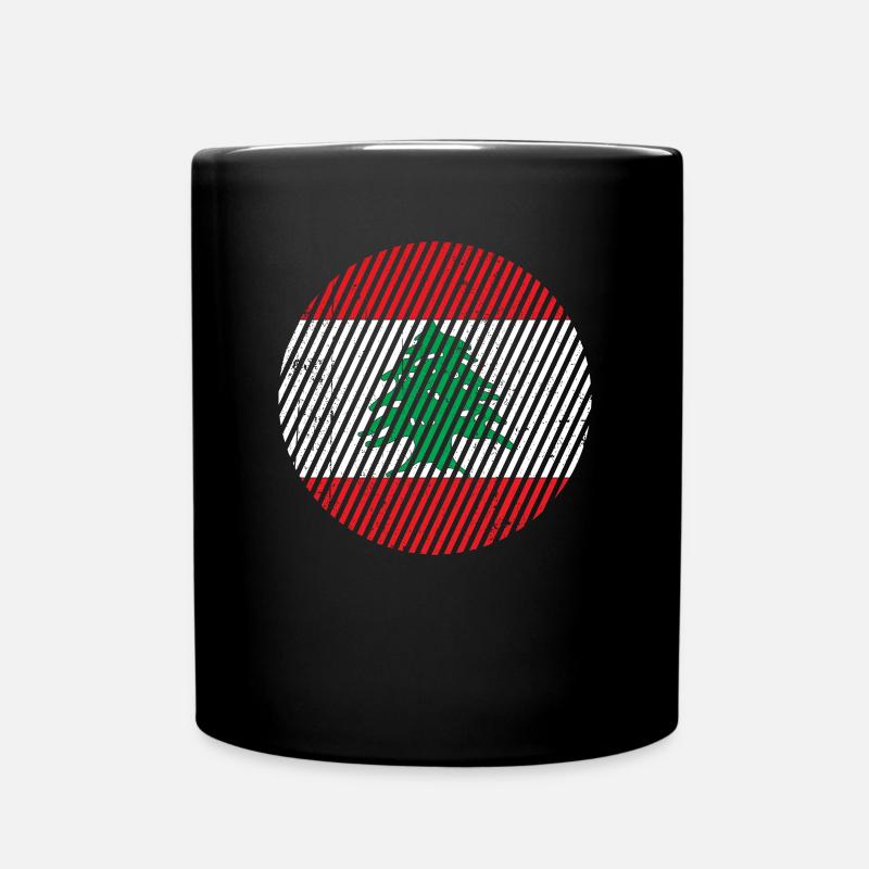 libanon flagge - Tasse einfarbig - Schwarz