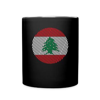 Lebanon flag - Full Colour Mug - black - Front