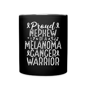 Melanoma Cancer Awareness Movement Nephew Ribbon - Full Colour Mug - black - Front