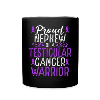 Mouvement de sensibilisation au cancer des testicules Ruban neveu - Mug uni - noir - Devant
