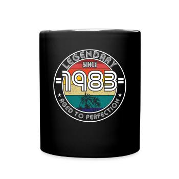 40e anniversaire né en 1983 Légendaire depuis 1983 - Mug uni - noir - Devant