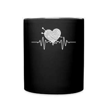 Knitting Crochet Knitter - Full Colour Mug - black - Front