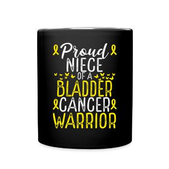 Bladder Cancer Awareness Movement for Niece Ribbon - Full Colour Mug - black - Front