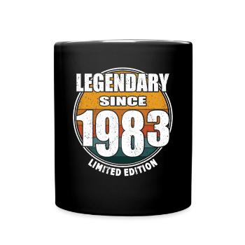 40e anniversaire né en 1983 Légendaire depuis 1983 - Mug uni - noir - Devant