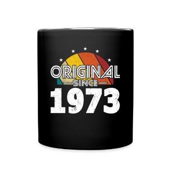 50th birthday born 1973 Original Since 1973 - Full Colour Mug - black - Front