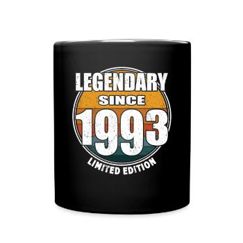 30e anniversaire né en 1993 Légendaire depuis 1993 - Mug uni - noir - Devant