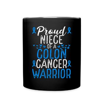 Colon Cancer Awareness Movement for Niece Ribbon - Tasse einfarbig - Schwarz - Vorne