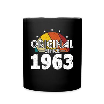 60th birthday born 1963 Original Since 1963 - Full Colour Mug - black - Front