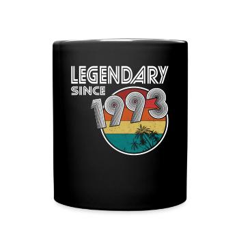 30e anniversaire né en 1993 Légendaire depuis 1993 - Mug uni - noir - Devant