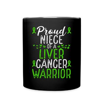 Liver Cancer Awareness Movement for Niece Ribbon - Tasse einfarbig - Schwarz - Vorne