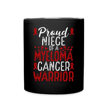 Myeloma Cancer Awareness Movement for Niece Ribbon - Full Colour Mug - black - Front