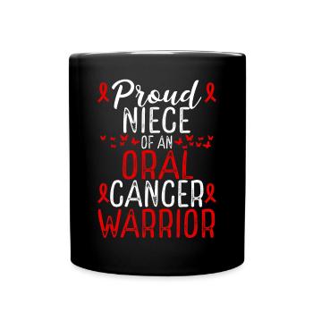 Oral Cancer Awareness Movement for Niece Ribbon - Tasse einfarbig - Schwarz - Vorne