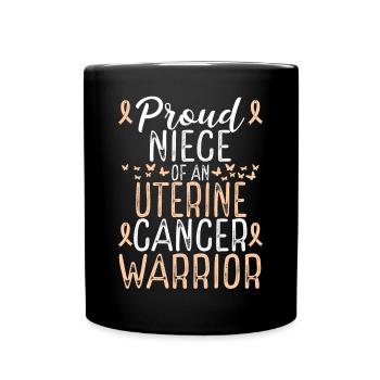 Mouvement de sensibilisation au cancer de l’utérus pour la nièce Ribbon - Mug uni - noir - Devant