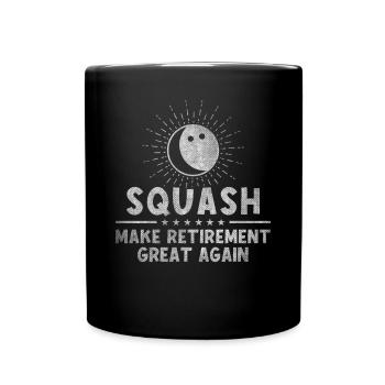 Le squash rend sa retraite encore plus belle Retraité - Mug uni - noir - Devant