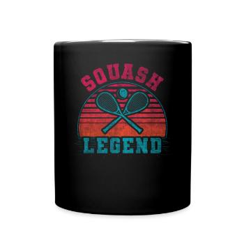 Cool Retro Crossing Rackets Squash Legend - Full Colour Mug - black - Front