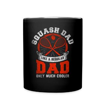 Cool Squash Dad Squash Player Father - Full Colour Mug - black - Front