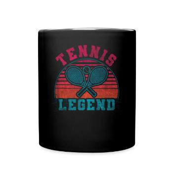 Cool Retro Crossing Rackets Tennis Legend - Full Colour Mug - black - Front