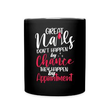 Les grands ongles ne viennent pas par hasard - Mug uni - noir - Devant