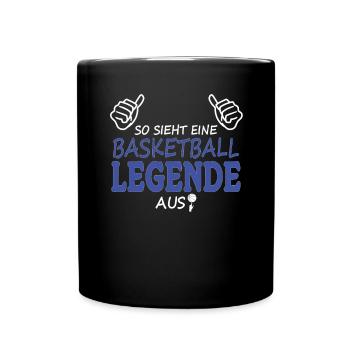 Basketball Geschenkidee Sport Design - Tasse einfarbig - Schwarz - Vorne