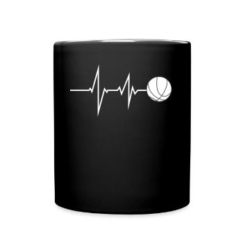 Basketball Geschenkidee Sport Design - Tasse einfarbig - Schwarz - Vorne