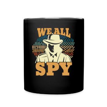 We All Spy Fingerprint - Full Colour Mug - black - Front